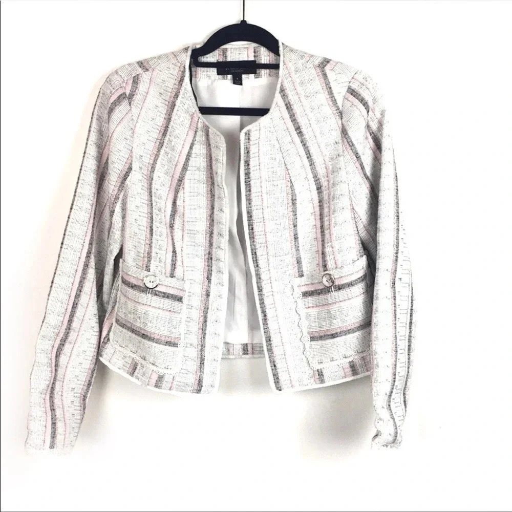 Laundry by Shelli Segal Short Tweed Blazer Sz 8